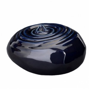 Ripples - Ceramic Cremation Ashes Urn – Cobalt Metallic